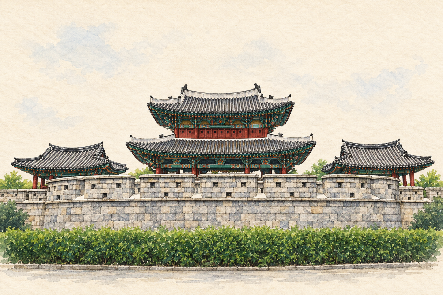 풍남문 관찰 스케치 · Pungnammun observation sketch